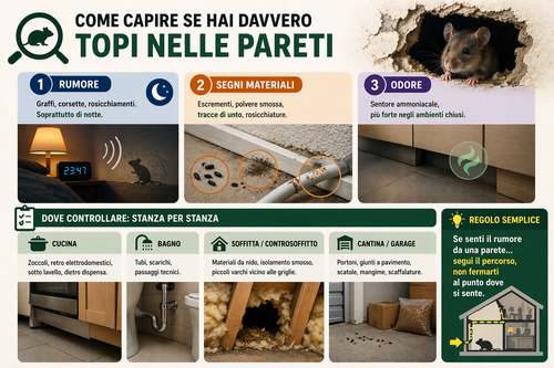 come capire se ci sono topi nel muro