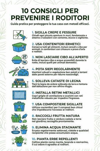 consigli per eliminare i topi dal giardino