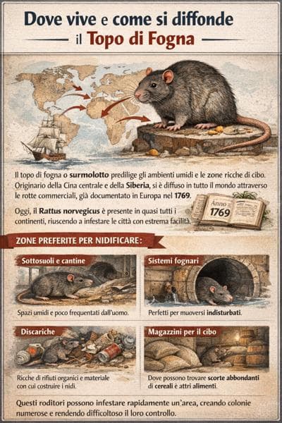 immagine dove vive ratto di fogna