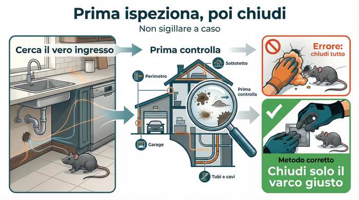 come sigillare i buchi per topi