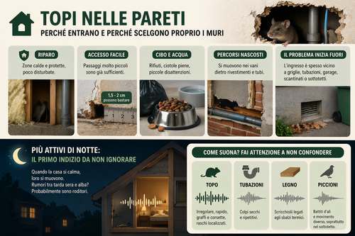 infografica perché i topi scelgono di fare la tana nei muri