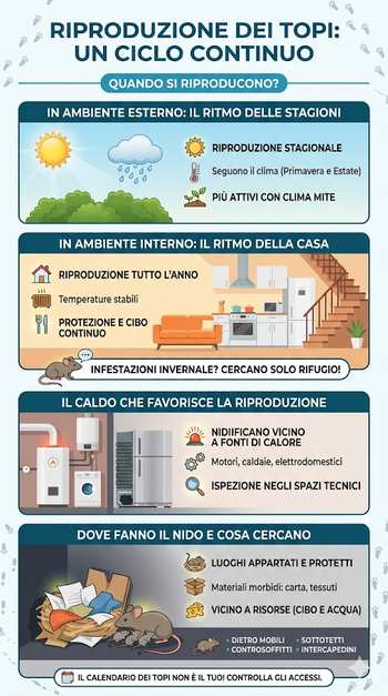 infografica quando si riproducono i topi