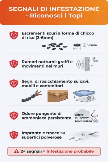 infografica segnali topi in casa
