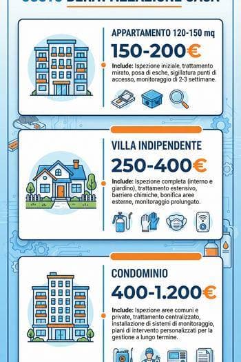 quanto costa una derattizzazione in casa