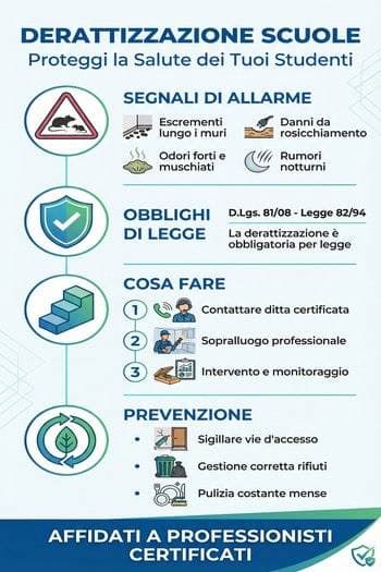 derattizzazione nelle scuole