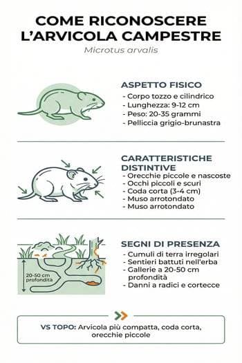 come riconoscere un'arvicola