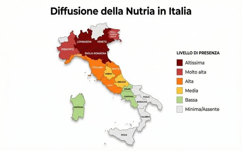 diffusione della nutria in Italia