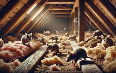 foto ratti e roditori nella soffitta